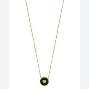 BONY  LEVY 14K Gold Necklace with Green Heart Pendant